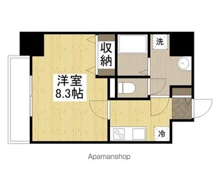 ONELIGHT博労町【406号室】の間取り