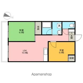 プレステージ市川Ⅱ【3階】の間取り