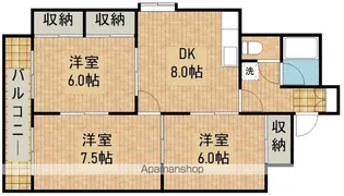 キャトルセゾン【2階】の間取り