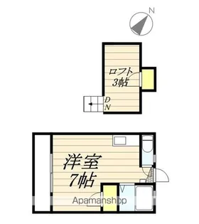 ウイング唐原【202号室】の間取り