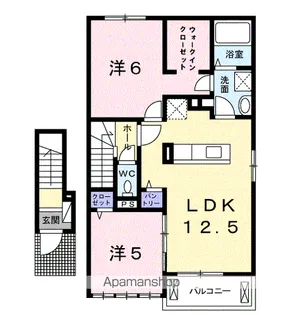 グランプラスA【2階】の間取り