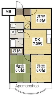 サンライフあけぼの【2階】の間取り
