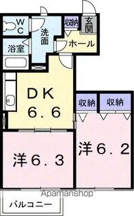 メモリアルビレッジ Ⅴ【1階】の間取り