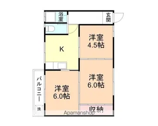 コーポ三和【205号室】の間取り