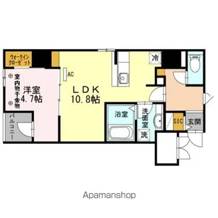 アガティス東静岡【7階】の間取り