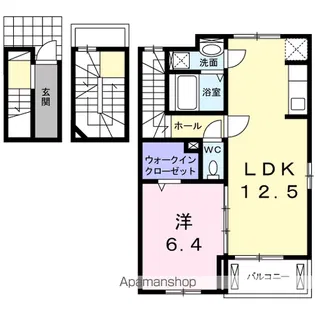 ディアコート Ⅱ【3階】の間取り