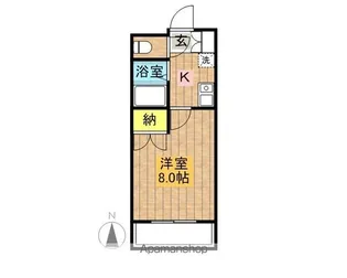リバーエイト南分【103号室】の間取り