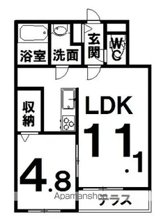 IXVI(アンセーズ)【102号室】の間取り