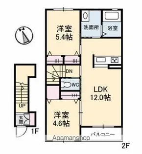 アプリコットⅡ【2階】の間取り