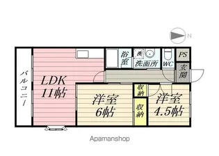 SANS SOUCI HIRO【2階】の間取り