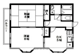 サーパスコート【205号室】の間取り