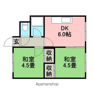 テイネハイツオーサキ【1階】の間取り