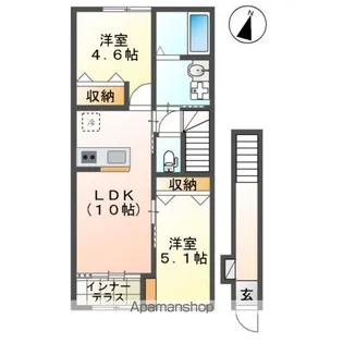 ブルヴァール【2階】の間取り