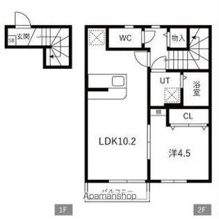 REON北町(レオン)【203号室】の間取り