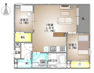 REGALEST PLUS(仮称RE平井3)【101号室号室】の間取り