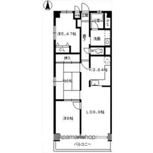 アソシア一社【2階】の間取り