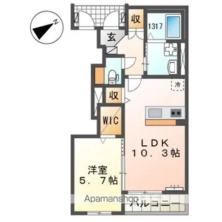 トレノア【1階】の間取り