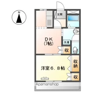 マリンルージュ【202号室】の間取り