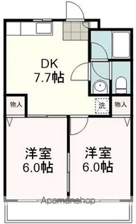 パレオ8番館【202号室】の間取り