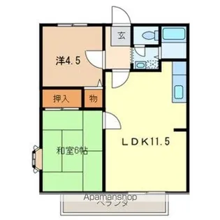 ビーライン日信C【203号室号室】の間取り