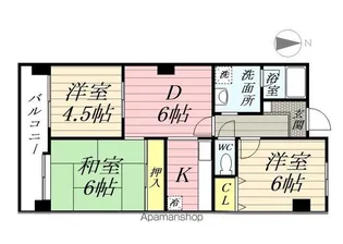 セントラーレ鳥が丘【407号室】の間取り