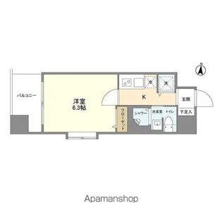 アクシーズタワー川口栄町Ⅰ【4階】の間取り