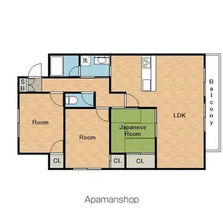 MARUNAKA24【2階】の間取り