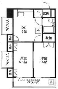ホワイトヴィラ西久保【3階】の間取り