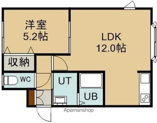 ロゼット美原(ロゼットミハラ)【101号室】の間取り