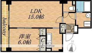 ティアラタワー中島倶楽部(Ⅰ−Ⅳ)【2706号室】の間取り