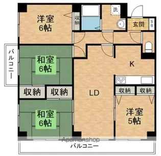 三高・サンスクエア【1階】の間取り