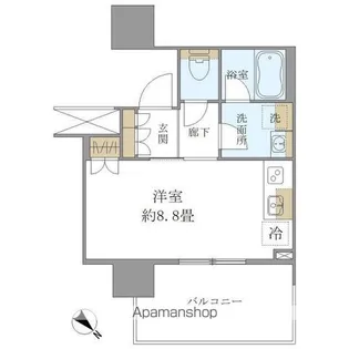 BRILLIA TOWER 浜離宮【6階】の間取り