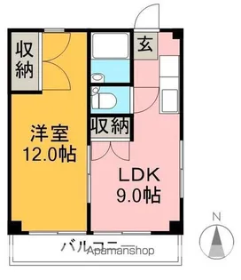 コーポMIKI Ⅰ南棟【4階】の間取り