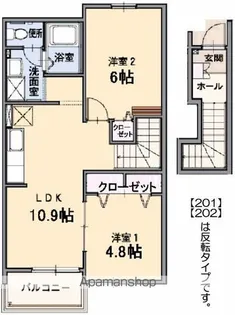 サンパティークⅡ【2階】の間取り