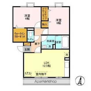 カーサ フェリーチェ AB【1階】の間取り