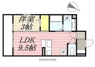 イリヴェール東ヶ丘【107号室】の間取り