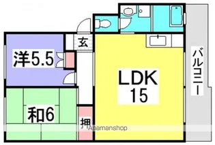 サンコーポ井口B棟【2階】の間取り