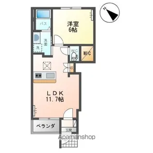 サニーハイツちさと【1階】の間取り