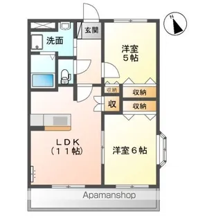 アメニティーコーポM【2階】の間取り