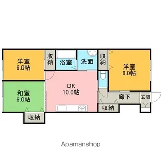 ハウスジェイエイト【A-2号室】の間取り