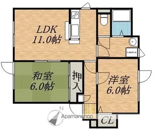 リバティーベル【1階】の間取り