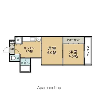 アルデール柳川【208号室】の間取り