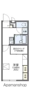 レオパレスソクラテス【110号室】の間取り