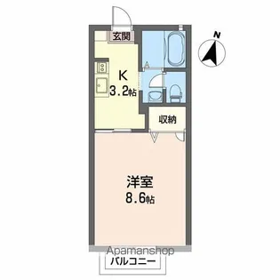 シャーメゾン八雲 A棟【A202号室】の間取り