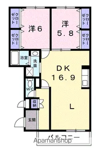 クレイン【2階】の間取り