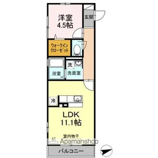 ボヌール SA【1階】の間取り