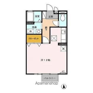 クレール花園【1階】の間取り