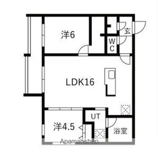 URBAN FLATS千歳(アーバンフラッツチトセ)【3階】の間取り
