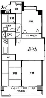 グランドハイリス上社【3階】の間取り