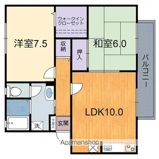 河原ハイツ【2階】の間取り